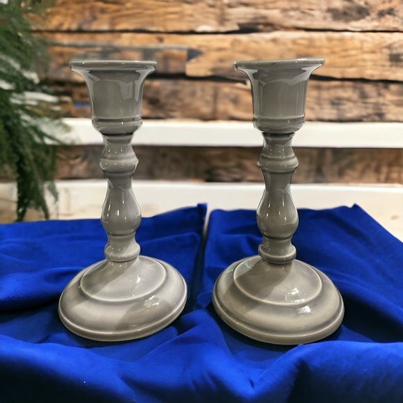 Gray Empire Taper Holder set - Picture 1 of 8